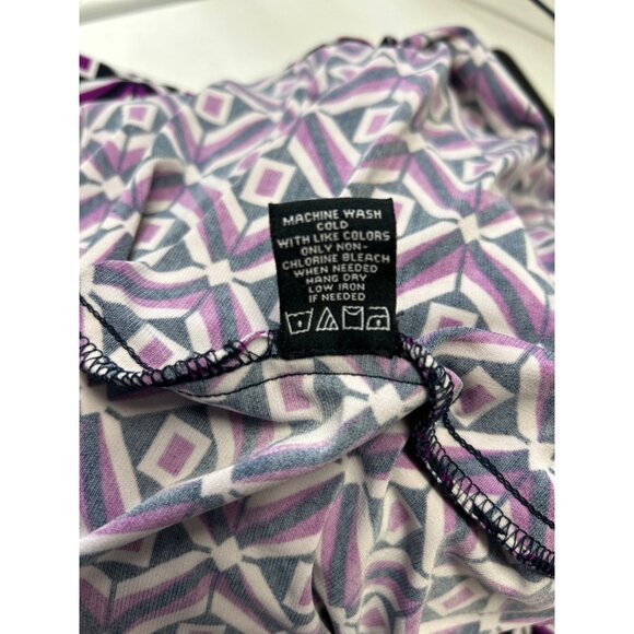 MSK Womens Geometric Print Short Sleeve Shirt Dress L - Picture 7 of 9